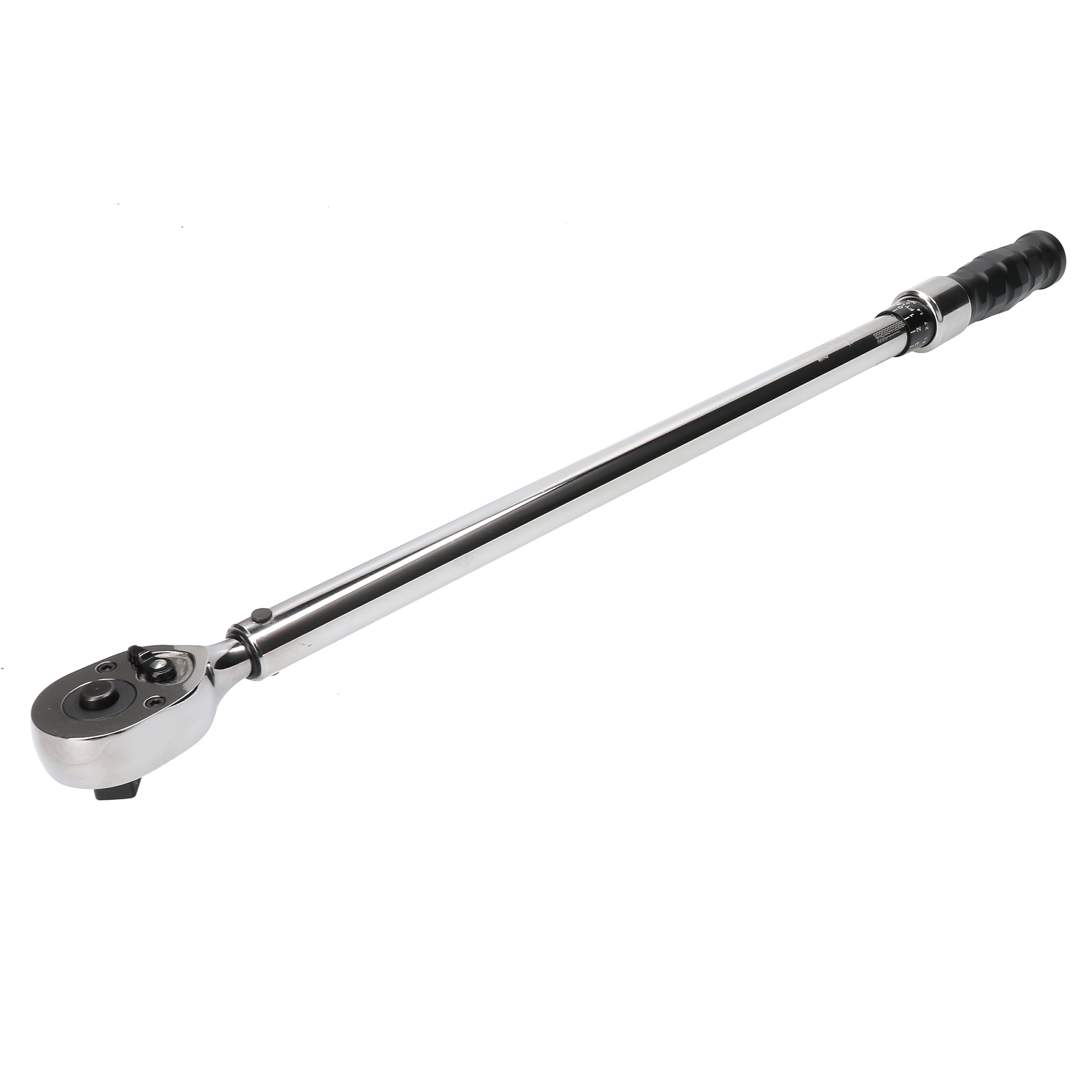 URREA click torque wrench with rubber grip ft-lb, 24 7/16 in total length.