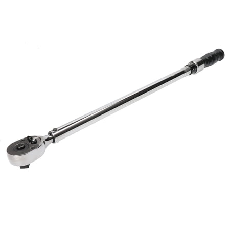 URREA click torque wrench with rubber grip ft-lb, 24 7/16 in total length.