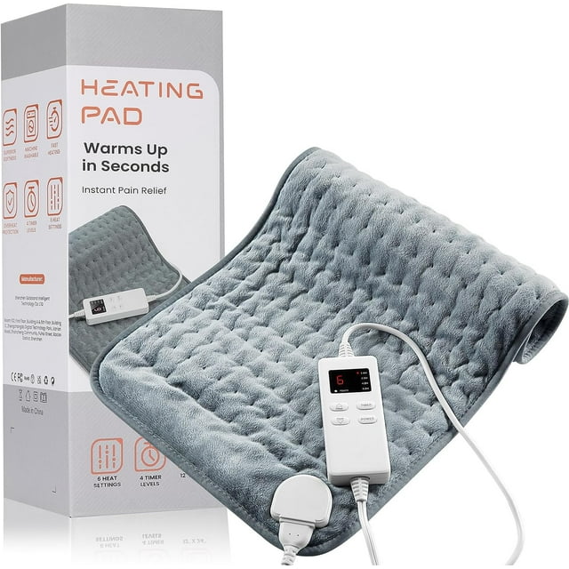 URRU Heating Pad for Back Pain Relief & Cramps, KOT Heating Pads with Auto Shut Off Large, 6