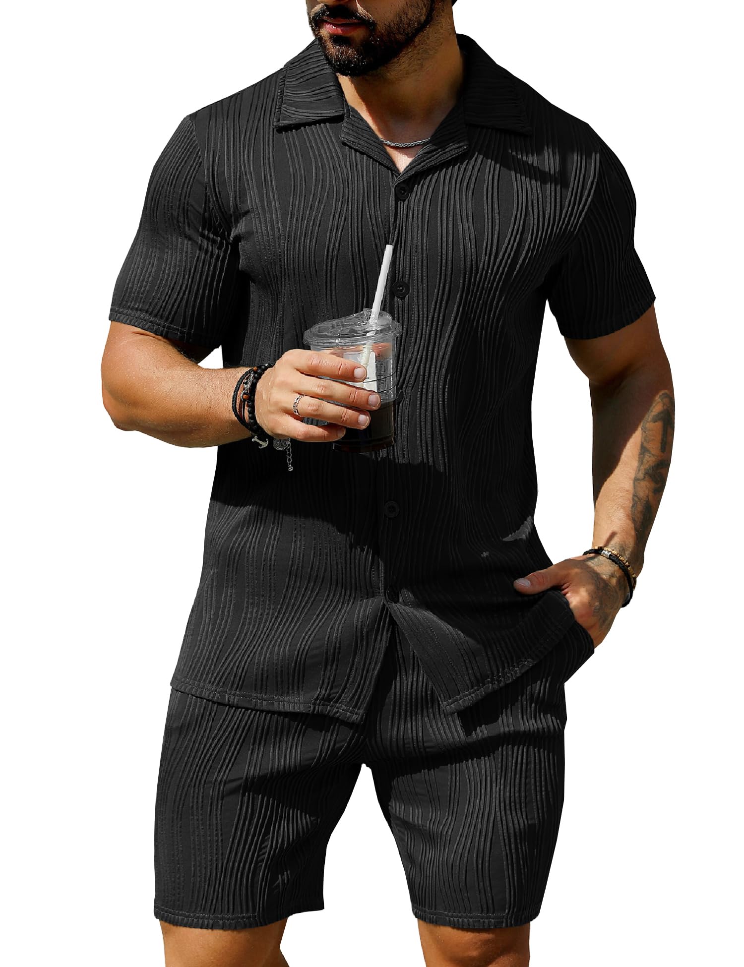 Mens Pants Sets 2 Piece Outfits Dressy Outfit Resort Wear Vacation