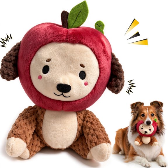 URRU Squeaky Dog Toys - Soft Plush Dog Chew Toy with Squeakers & Crinkle Paper, Dog Toys for Small, Medium and Large Dogs to Keep Them Busy