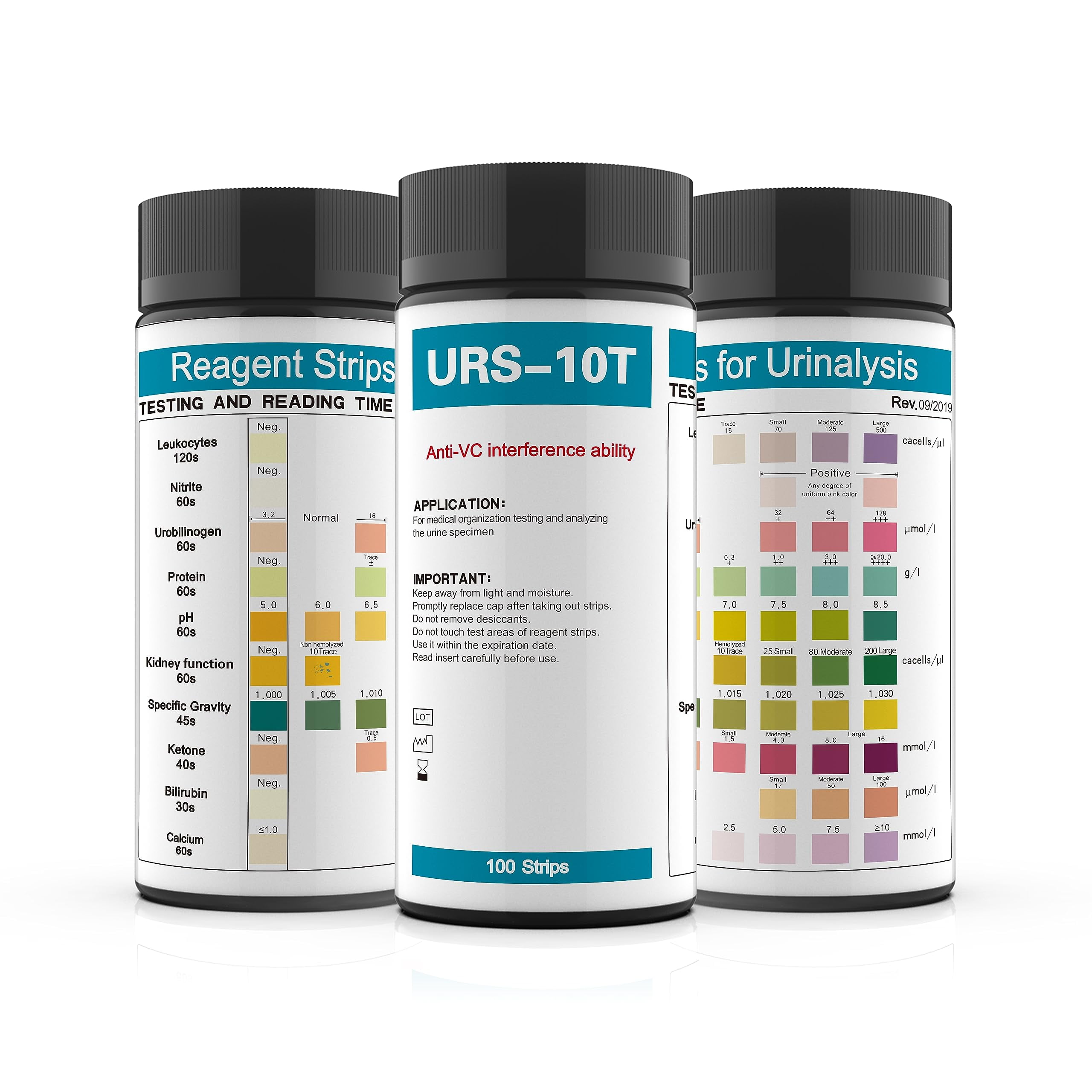 URS 10in1 Urine Test Strips 10 Parameters Testing UTI, Urinalysis for