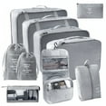 thumbnail image 1 of URSOFINE 10 Set Expandable Compression Travel Packing Cubes, See Through Mesh Luggage Organizer Bags, Lightweight Suitcase Storage Pouch for Clothes, Shoes, Cosmetics, Toiletries, Gray, 1 of 1