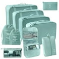 thumbnail image 1 of URSOFINE 10 Set Expandable Compression Travel Packing Cubes, See Through Mesh Luggage Organizer Bags, Lightweight Suitcase Storage Pouch for Clothes, Shoes, Cosmetics, Toiletries, Green, 1 of 1