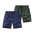 thumbnail image 1 of URSOFINE 2 Pack Men's Quick Dry Hiking Shorts Lightweight Running Gym Outdoor Active Shorts with Zipper Pockets, 1 of 2