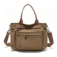 thumbnail image 1 of URSOFINE Canvas Multi-Pocket Tote Bag, Convertible Crossbody Shoulder Handbag for Work Travel Daily Use, Large Capacity Casual Messenger Bag with Detachable Strap, 1 of 8