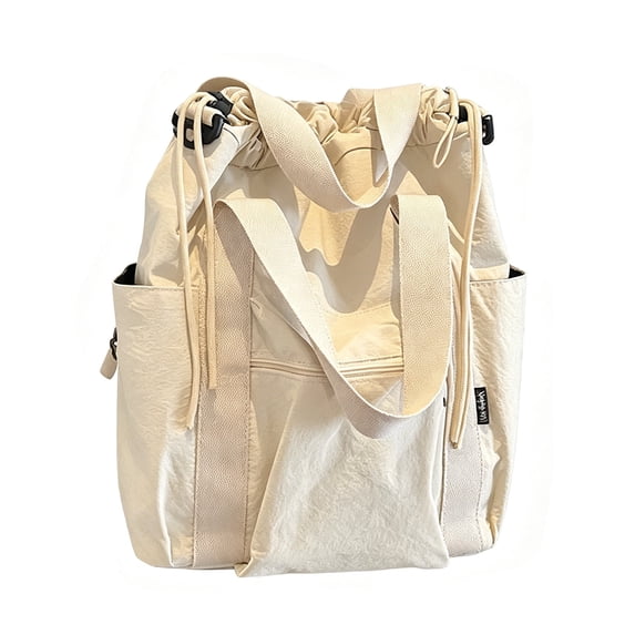URSOFINE Convertible Drawstring Backpack Tote Bag, Water Resistant Multiway Shoulder Crossbody Bag with Pockets for Women, Casual Daypack for Work, Travel & Gym