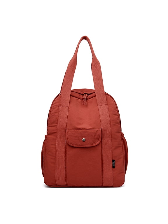 Convertible Nylon Backpack Tote Bag, Lightweight Multiway Shoulder Bag with Pockets, Casual Daypack for Women for Work, Travel & Gym