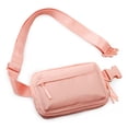 thumbnail image 1 of URSOFINE Belt Bag for Women & Men - Adjustable Crossbody Fanny Pack with 4 Pockets, Water-Resistant Sling Bag for Travel, Gym, Running & Daily Essentials (Gift Idea), Pink, 1 of 7