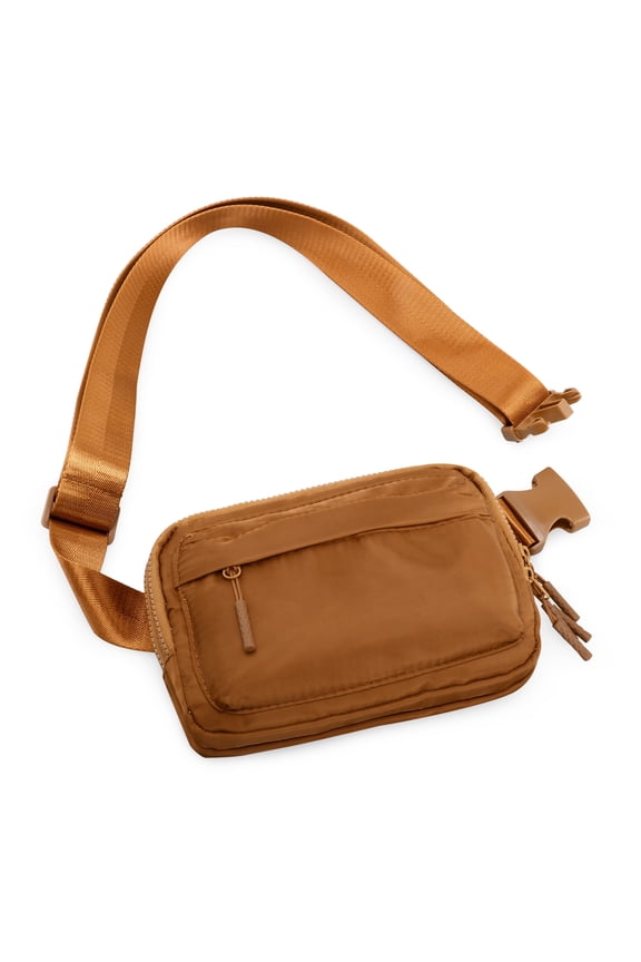 Belt Bag for Women & Men - Adjustable Crossbody Fanny Pack with 4 Pockets, Water-Resistant Sling Bag for Travel, Gym, Running & Daily Essentials (Gift Idea), Brown