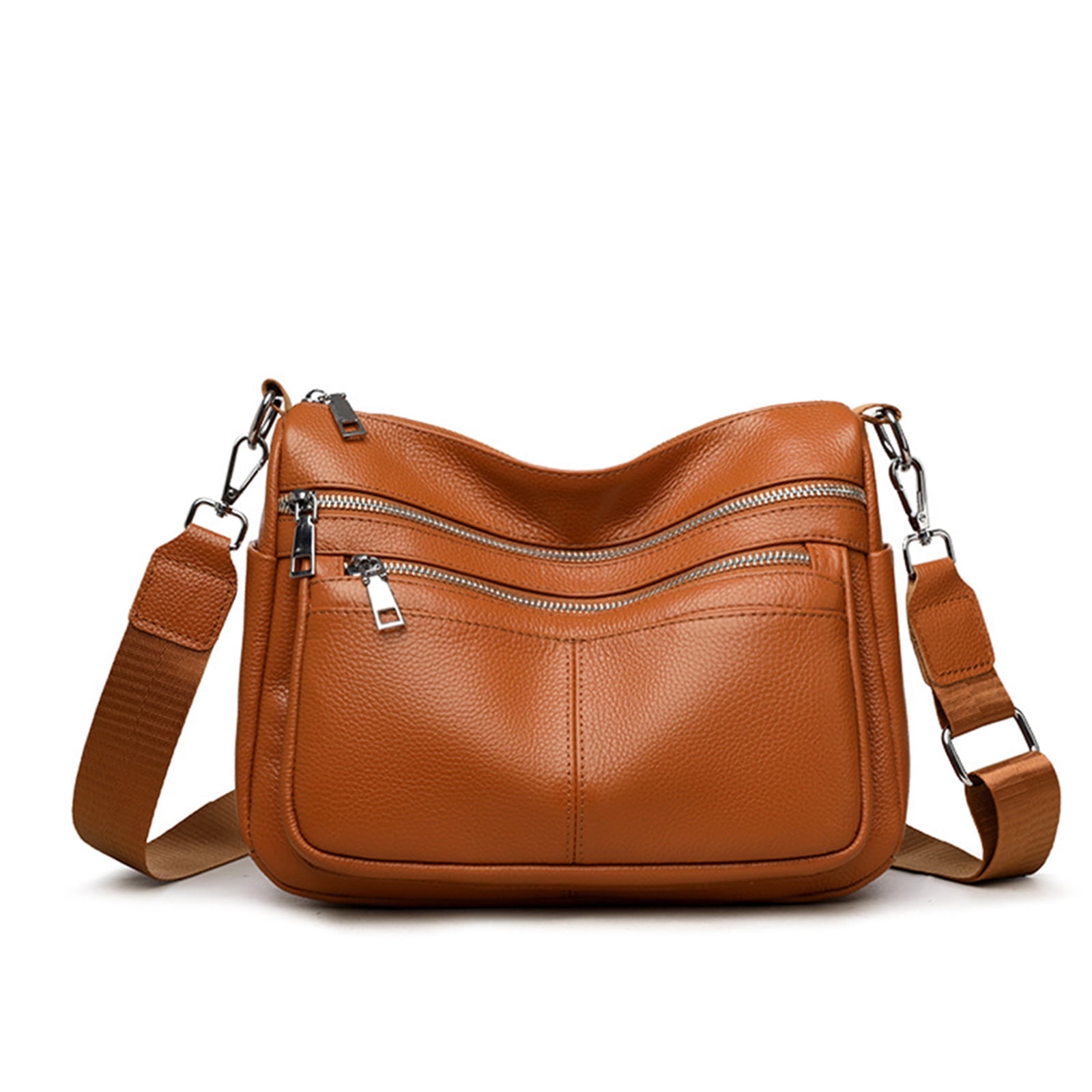 URSOFINE Genuine Leather Women’s Shoulder Bag Large Trendy Hobo Crossbody Purse for Daily & Travel Use