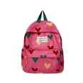 thumbnail image 1 of URSOFINE Heart Print Backpack Cute Casual Bag with Plush Charm, 1 of 7
