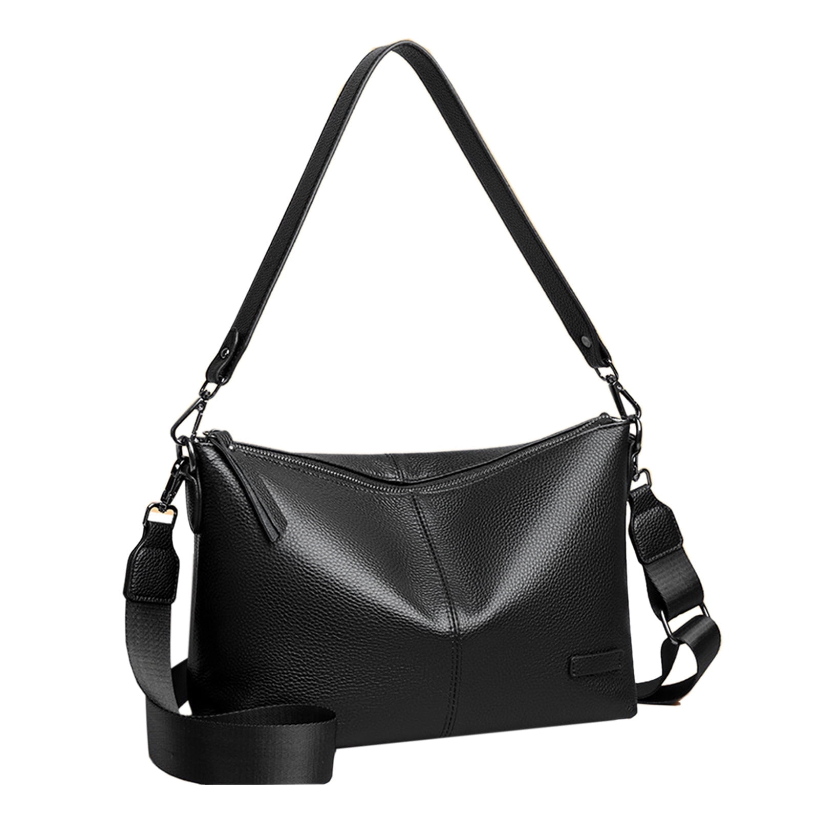 URSOFINE Large Shoulder Purses for Women Genuine Leather Hobo Bags Trendy Crossbody Purses with 2 Straps