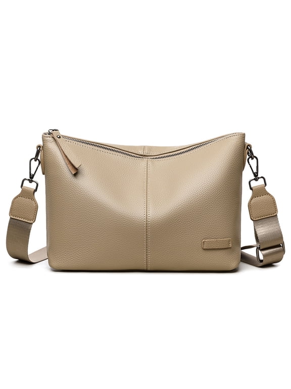 Large Shoulder Purses for Women Genuine Leather Hobo Bags Trendy Crossbody Purses with 2 Straps