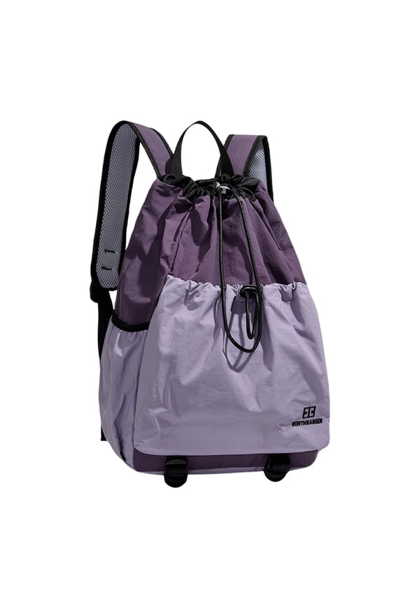 Lightweight Drawstring Backpack, Water Resistant Oxford Cloth Sack Bag with Adjustable Breathable Straps, Multi Pocket Casual Sports Rucksack for Women Men