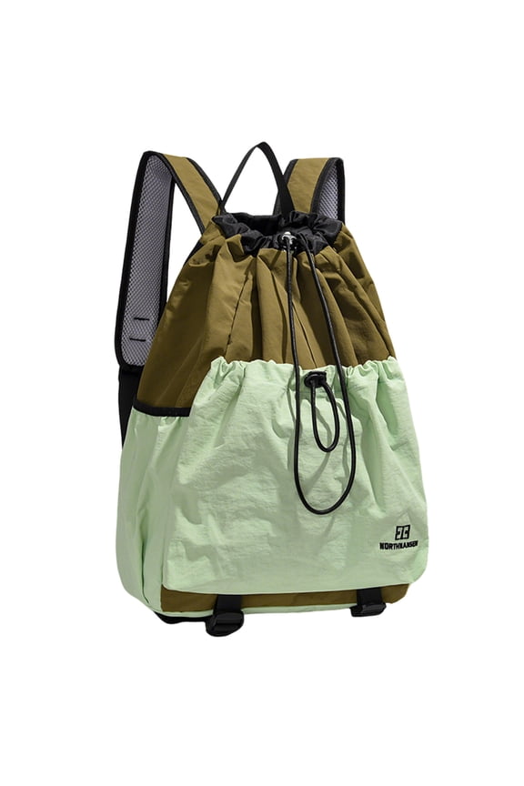 Lightweight Drawstring Backpack, Water Resistant Oxford Cloth Sack Bag with Adjustable Breathable Straps, Multi Pocket Casual Sports Rucksack for Women Men