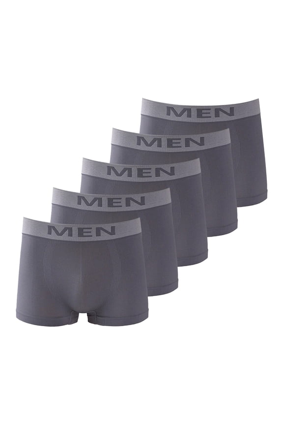 Mens Trunks Underwear Performance Breathable Mesh Fly Zone Moisture-Wicking Anti-Roll Underpants(5 Pack)
