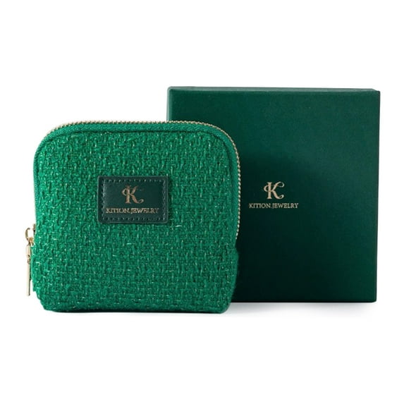 URSOFINE Mini Travel Jewelry Bag, Small Travel Jewelry Case, Portable Leather Jewelry Pouches for Storage, Necklaces, Earrings, Rings, Bracelets Organizer, Christmas Gifts for Women Girls