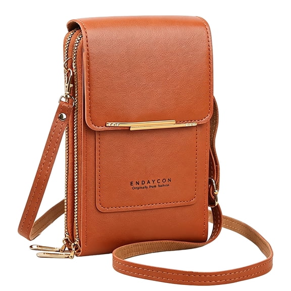 URSOFINE Multi-Purpose Crossbody Phone Bag, Touch Screen Window Wallet Purse, Adjustable Strap, Card Slots & Cash Pocket, Lightweight Shoulder Bag for Women