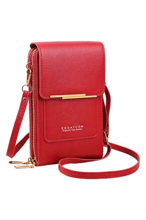 Multi-Purpose Crossbody Phone Bag, Touch Screen Window Wallet Purse, Adjustable Strap, Card Slots & Cash Pocket, Lightweight Shoulder Bag for Women