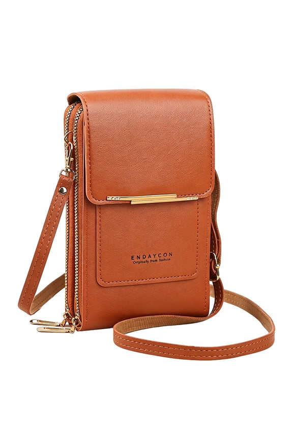 Multi-Purpose Crossbody Phone Bag, Touch Screen Window Wallet Purse, Adjustable Strap, Card Slots & Cash Pocket, Lightweight Shoulder Bag for Women