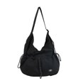 thumbnail image 1 of URSOFINE Nylon Drawstring Hobo Shoulder Bag, Lightweight Casual Crossbody Tote with Adjustable Strap, Spacious Commuter Sling Bag for Women, 1 of 7