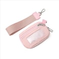 thumbnail image 1 of URSOFINE Nylon Wallet with Wrist strap for Women, Small Wristlet Zip Around Pouch Bag with ID Window, Coin Purse,Lipstick Slot , Credit Card Holder for Travel Shopping Daily, Pink, 1 of 2