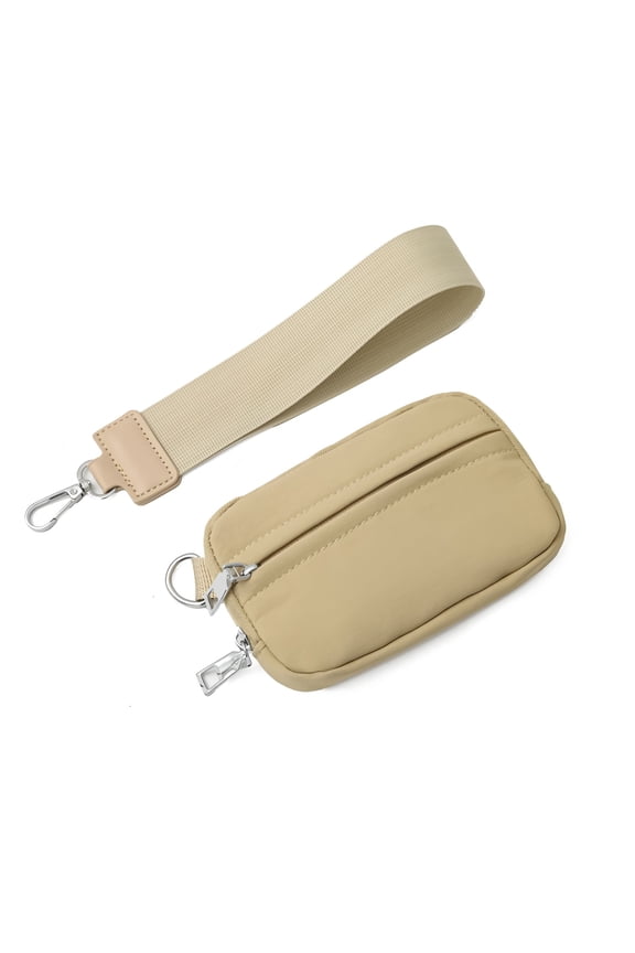 Nylon Wallet with Wrist strap for Women, Small Wristlet Zip Around Pouch Bag with ID Window, Coin Purse,Lipstick Slot , Credit Card Holder for Travel Shopping Daily