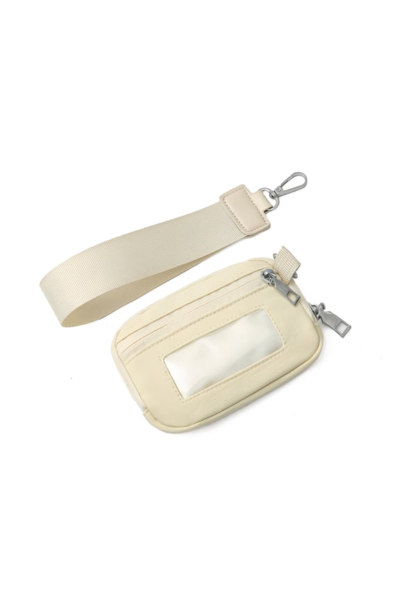 Nylon Wallet with Wrist strap for Women, Small Wristlet Zip Around Pouch Bag with ID Window, Coin Purse,Lipstick Slot , Credit Card Holder for Travel Shopping Daily