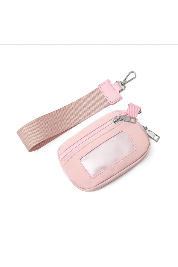 Nylon Wallet with Wrist strap for Women, Small Wristlet Zip Around Pouch Bag with ID Window, Coin Purse,Lipstick Slot , Credit Card Holder for Travel Shopping Daily