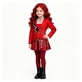 thumbnail image 1 of URSOFINE Princess Red Costume 3PCS Rise of Red Costume Halloween Wonderland Cosplay Outfits, 1 of 7
