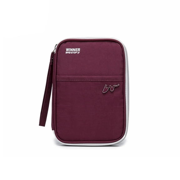 URSOFINE RFID Blocking Slim Travel Wallet Medium Size, Multi-Purpose Passport Holder Credit Card Organizer Water Resistant Travel Clutch with Hand Lanyard for Men Women Daily Commute Short Trips