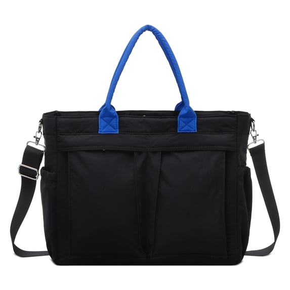 URSOFINE Tote Bag for Women, Lightweight Crossbody Tote Handbag with Dry Pocket, Nylon Shoulder Bag with Detachable Shoulder Strap for Work, Travel, Daily Use