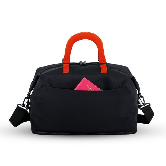 URSOFINE Travel Duffle Bag, Large Capacity Expandable Weekender Bag with Luggage Sleeve, Waterproof Nylon Overnight Bag for Women Men, Gym Bag Hospital Bag with Laptop Pocket