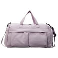 thumbnail image 1 of URSOFINE Travel Duffle Bag with Shoes Compartment, Overnight Weekender Bag with Wet Pocket, Small Gym Bag for Women and Men, Luggage Bag with Trolley Sleeve for Airplane, 1 of 8