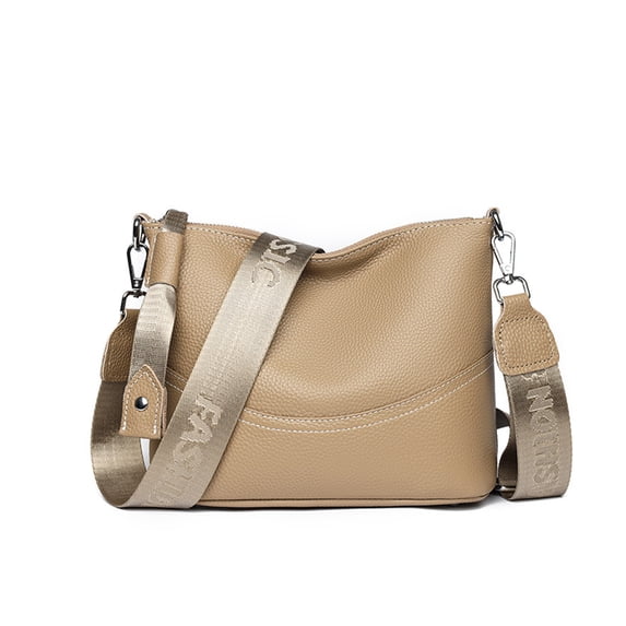 URSOFINE Women's Genuine Leather Crossbody Shoulder Bag, Multi-Wear Purse with Adjustable Straps, 3 Colors