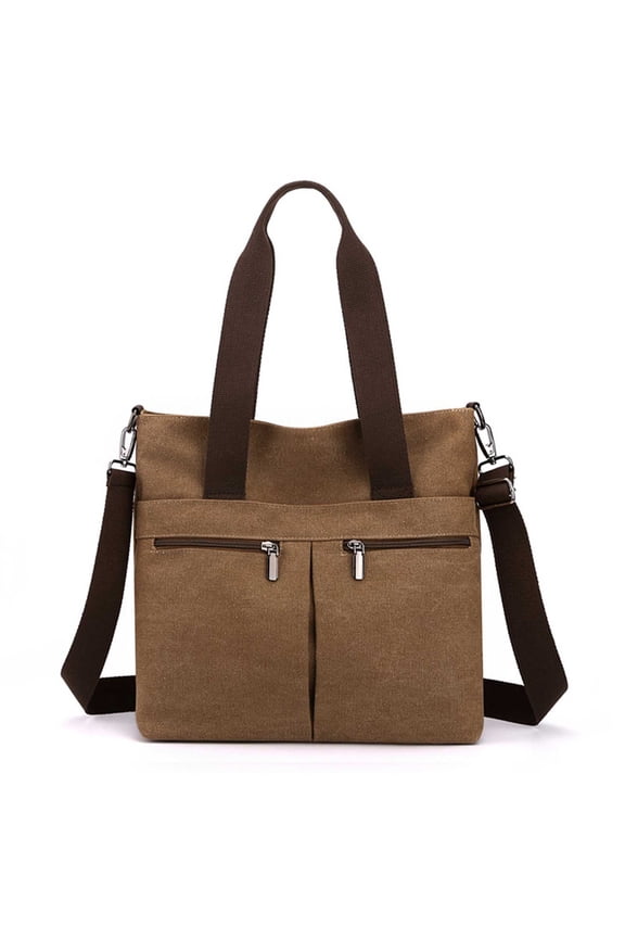 Women's Handbag Canvas Tote Bag Stylish Ladies Purse Lightweight Crossbody with Multi-Pocket & Adjustable Strap Durable Hobo Bags for Work Travel College Shopping Commuting Everyday Use