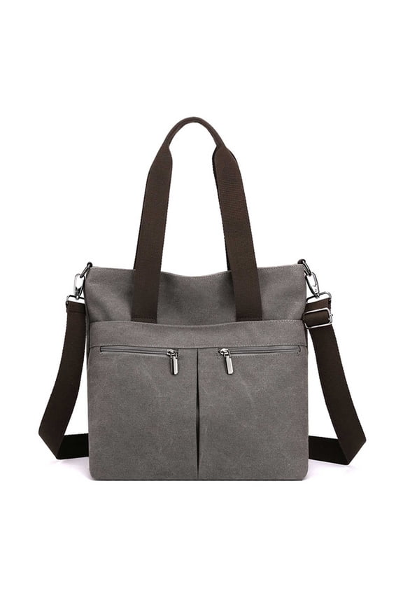 Women's Handbag Canvas Tote Bag Stylish Ladies Purse Lightweight Crossbody with Multi-Pocket & Adjustable Strap Durable Hobo Bags for Work Travel College Shopping Commuting Everyday Use