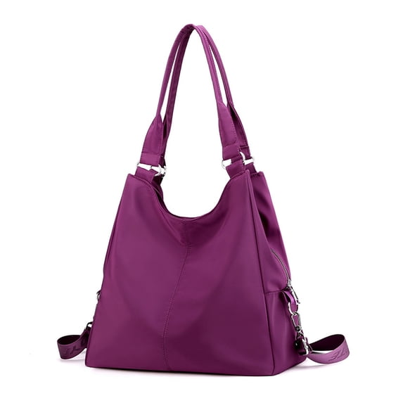 URSOFINE Women's Water-Repellent Nylon Tote Bag, Large Capacity Multi-Pocket Crossbody Shoulder Bag with Adjustable Strap, Lightweight Hobo Purse for Work, Travel & Daily Use