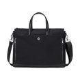 thumbnail image 1 of URSOFINE Women's Waterproof Laptop Tote Bag 16 Inch - Lightweight Nylon Work Briefcase with Luggage Strap & Multi-Compartment Organizer for Daily Commute & Travel, Black, 1 of 4