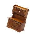thumbnail image 1 of URTERYSER 1/16 Scale Miniature Wooden Sideboard Cupboard Bookshelf for Dollhouses Kitchen and Living Room Display Decors Furniture walnut color, 1 of 8