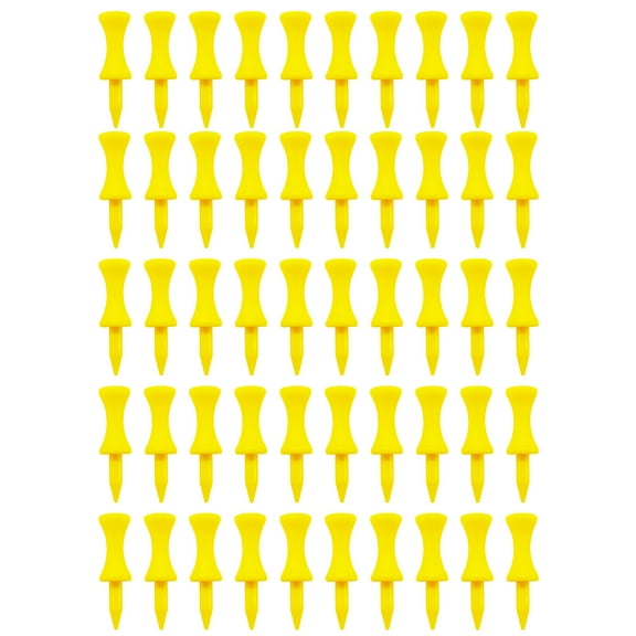URTERYSER 50 Pieces Golf-Tees Sets, Golf-Tees Step Down for Sports Stuff Step Tees Yellow