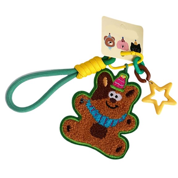 URTERYSER Creative Stuffed Plush Bag Charm For Backpack Soft Keychains Eye Catching Bags Pendant for Women And Students Color A