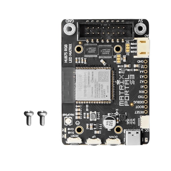 URTERYSER ESP32S3 LED Matrixes CircuitPythons Powereds Internet Display for Computer Projects in Standard Black
