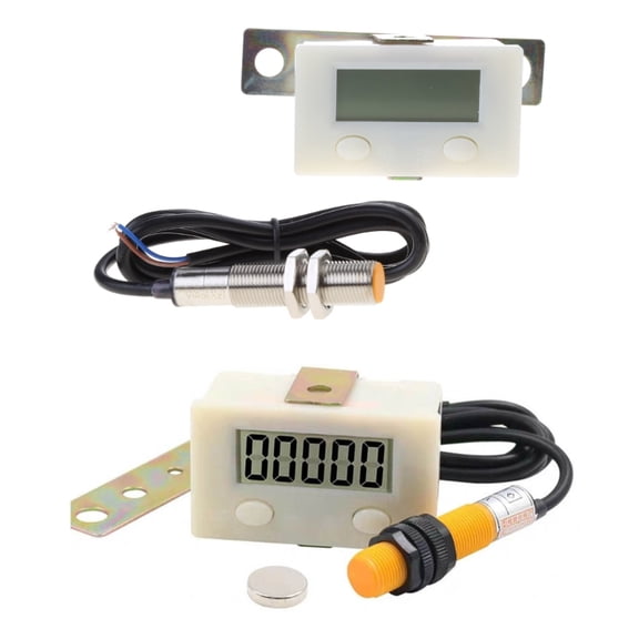 URTERYSER Electronic Counter LCD Digital Counter 0-99999 Forward People Door Counter Panel 5 Digits Shockproof Retail Gauge Color B