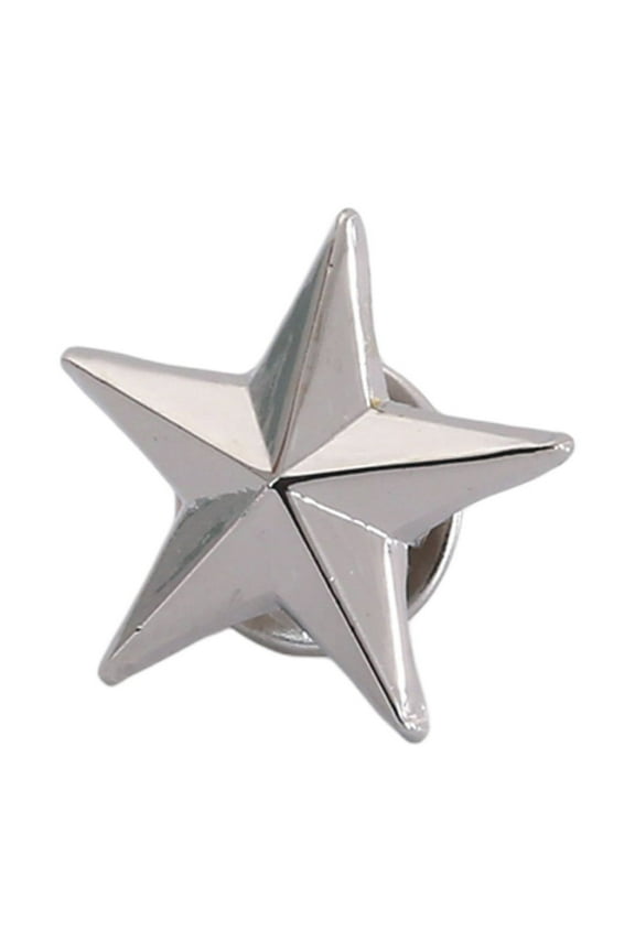 Metal Five-pointed Star Badge Lapel Pins Brooch Collar Shoulder Pins for Women Men Jewelry Costume Decorations Silver 1