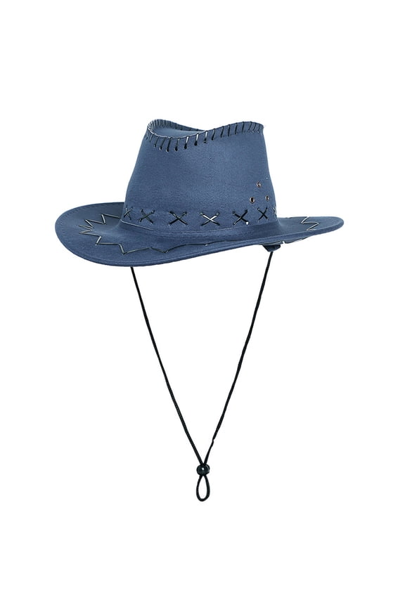 Ranchers Hat Western Wide Brimmed Hat for Women Men Casual Wear Western Fedoras Men Women Unisex Wear Navy Blue