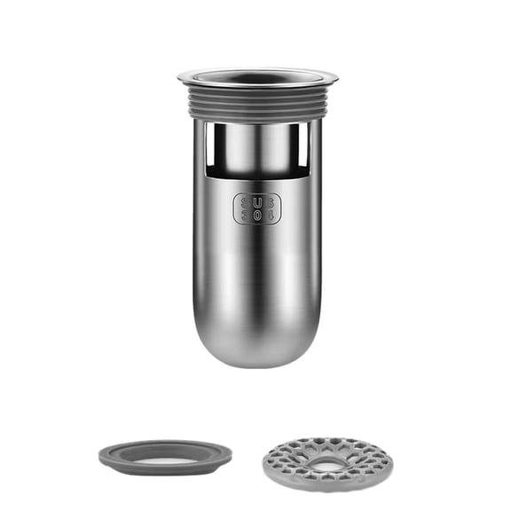 URTERYSER Stainless Steel Shower Drain Plug Seal Anti Odor Bathroom Floor Trap Cover Bathroom Shower Drain Backflow Preventer