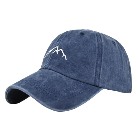URTERYSER Sunproof Baseball Caps Embroidery Mountain Visor Hat for Travel Adult Outdoor Adjustable Cycling Hiking r Sun Hat Navy Blue