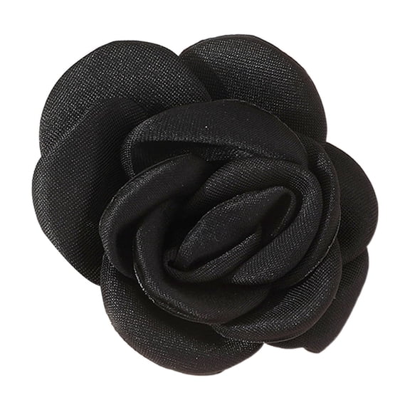 URTERYSER Vintage Style Rose Flower Fabric Brooch Antique Inspired Floral Brooches Pin Corsage Safe Pin Clothing Decor Accessories Black